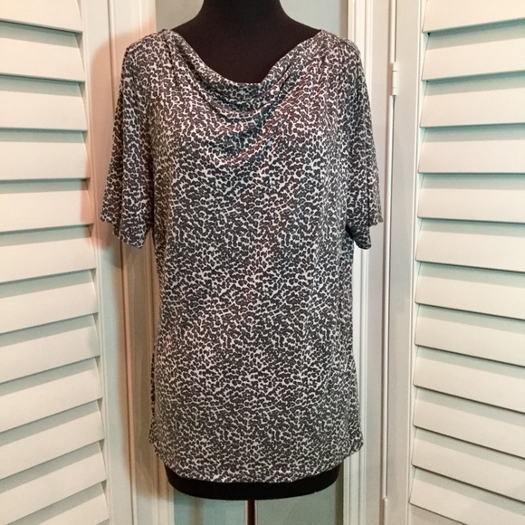 Talbots Tops - ✨Last Chance✨Drape Front Animal Print Top, XL, EUC